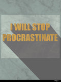 Poster: Procrastinate - marble style, by Caro-lines