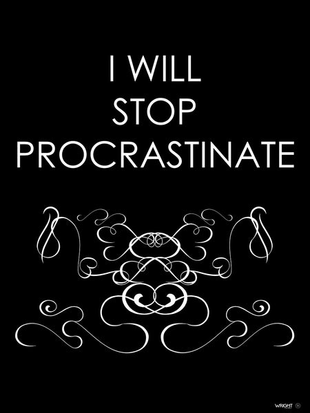 Poster: Procrastinate - swirls, by Caro-lines