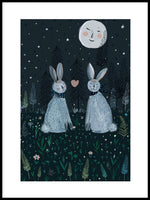 Poster: Rabbits in the forest, by Susse Collection
