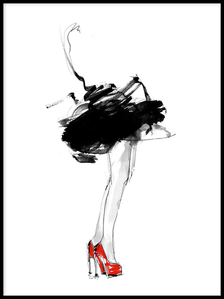 Poster: Red Shoes, by Lotta Larsdotter