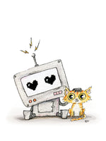 Poster: Robot and cat, by Discontinued products