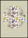 Poster: Round fruit, by Fia-Maria