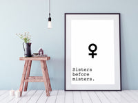 Poster: Sisters before misters, by Anna Mendivil / Gypsysoul