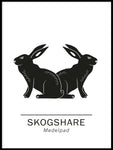 Poster: Skogshare the official animals of medelpad, Sweden., by Paperago