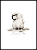 Poster: Sleep Tight - Penguin, by Ekkoform illustrations