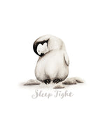 Poster: Sleep Tight - Penguin, by Ekkoform illustrations