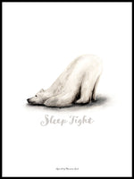 Poster: Sleep Tight (Polar bear), by Ekkoform illustrations