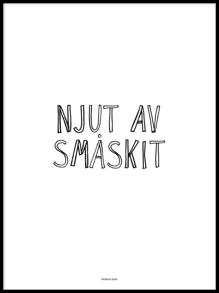 Poster: Småskit, by Fröken Disa
