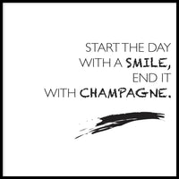 Poster: Smile and champagne, by Discontinued products
