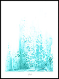 Poster: Sparkling Blue, by Ekkoform illustrations