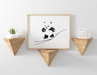 Poster: Surfing Panda, by Cora konst & illustration