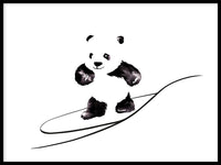 Poster: Surfing Panda, by Cora konst & illustration