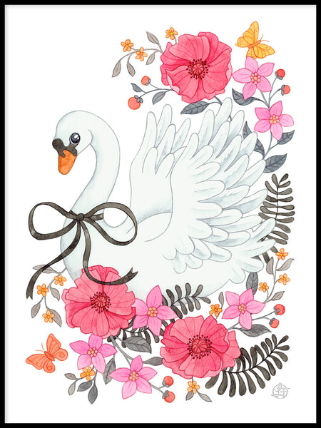 Poster: Swan, by Linda Forsberg