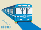 Poster: T-bana Blue line, by Discontinued products