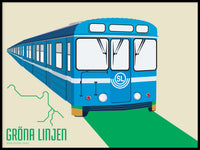 Poster: T-bana Green line, by Discontinued products