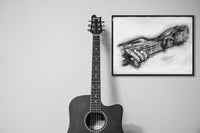 Poster: The guitarist, by IA Prints