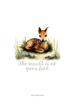 Poster: The world is at your feet (Deer), by Ekkoform illustrations
