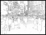 Poster: Tokyo crossing: Shibuya, by Caro-lines