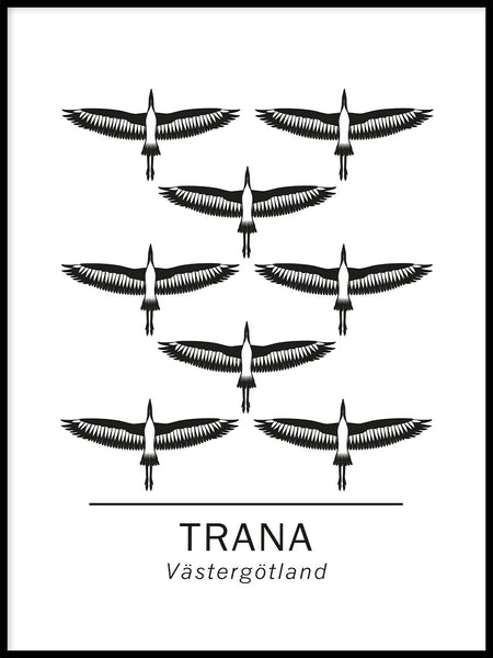 Poster: Trana the official animals of västergötland, Sweden., by Paperago