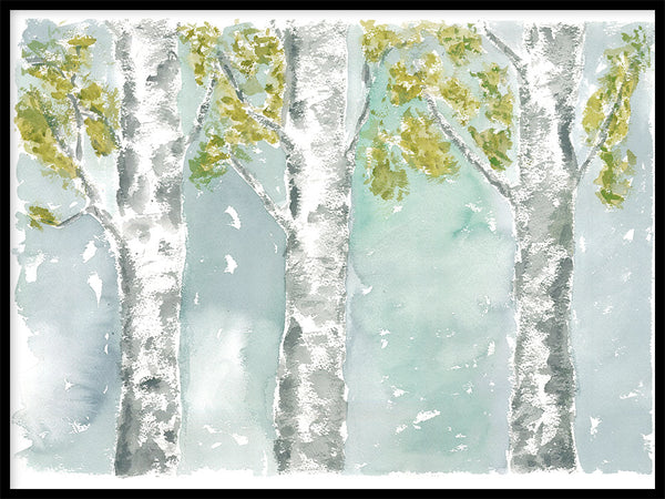 Poster: Three birches, by Annas Design & Illustration