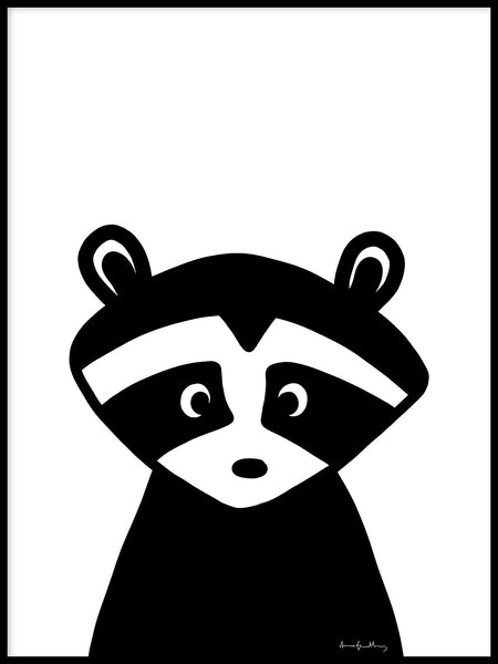 Poster: Raccoon Buddy, by Anna Grundberg