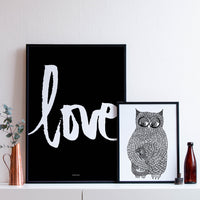 Poster: Hugging owls, by Tovelisa
