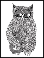 Poster: Hugging owls, by Tovelisa