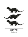 Poster: Utter the official animals of småland, Sweden., by Paperago