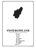 Poster: Västergötland, by Caro-lines
