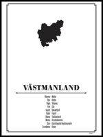Poster: Västmanland, by Caro-lines