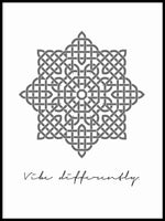 Poster: Vibe Differently, grey, by Anna Mendivil / Gypsysoul
