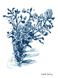 Poster: Wild roses in a vase, by Lisbeth Svärling
