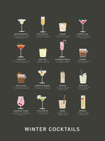 Poster: Winter Cocktails, by Paperago