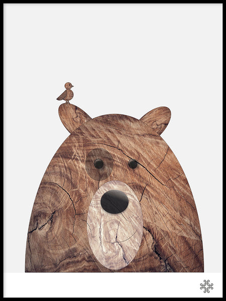 Poster: Wood Bear, by Paperago