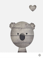 Poster: Wood Koala, by Paperago