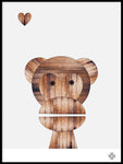 Poster: Wood Monkey, by Paperago