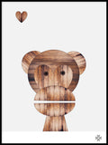 Poster: Wood Monkey, by Paperago