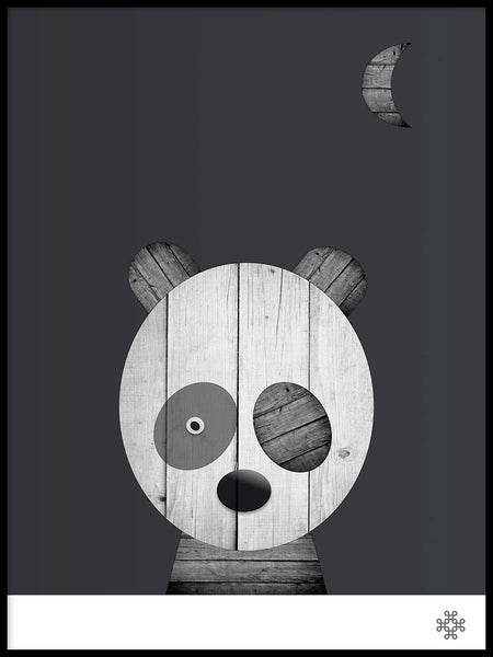 Poster: Wood Panda, by Paperago