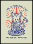 Poster: Yoga Cat Whatever, by Grafiska huset