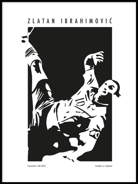 Poster: Zlatan Ibra Moments Sweden vs England, by Tim Hansson