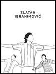 Poster: Zlatan Ibrahimovic Celebrations Outline, by Tim Hansson